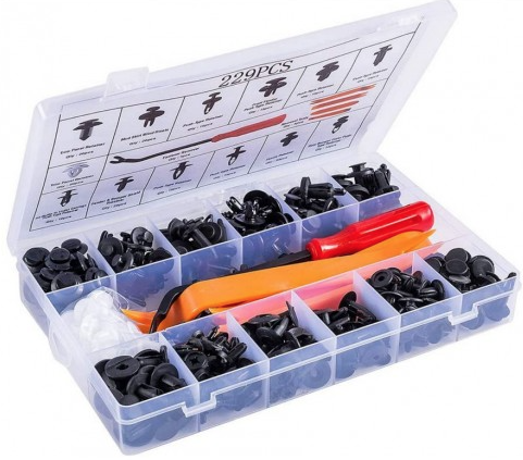 Cleme de Fixare Universale Plastic - Cutie 229PCS